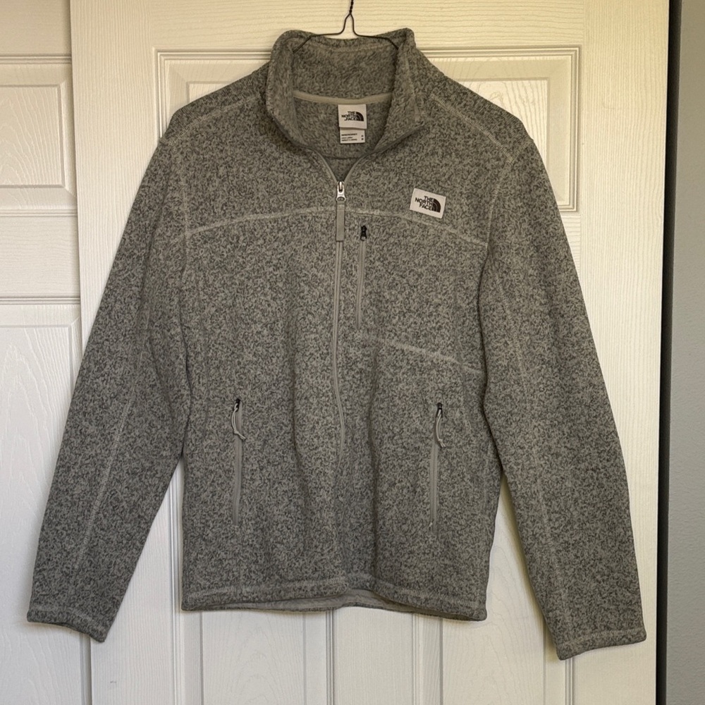 The North Face Heathered Gray Fleece Jacket, barely worn.